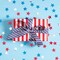 12 Pcs Patriotic Cotton Fabric Bundles 10 x 10 Inch Star Firework Fabric Squares 4th of July Sewing Fabrics for 250th Anniversary Independence Day Party Decor DIY Crafts